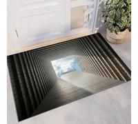 Illusion Optique Tapis de Salon 60x110cm Visuel Architecture Chambre Décor Tapis Doux Antidérapant,Lavable Moquette Intérieur Poils Courts pour Cuisine, Couloir, Paillasson, Salle de Jeux 5R3488