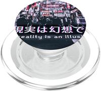 Illusion réalité en Retro Vaporwave 80s 90s Cyberpunk Glitch PopSockets PopGrip pour MagSafe
