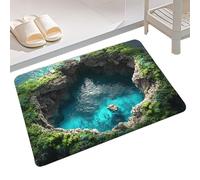 Illusion Rug - 80x50x1cm Soft Plush Floor Mat, Non-Slip Anti-Fatigue Carpet with 3D Puddle Pattern | Kitchen, Bedroom, Bathroom, Living Roo m, Office, Front Door Indoor Outdoor Mat