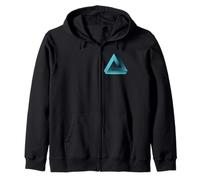 Illusion Triangle Pyramide Illusion Optique Game Nerd Geek Sweat à Capuche