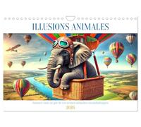 Illusions animales - Amusez-vous au gré de ces scènes animales rocambolesques (Calendrier mural 2026 DIN A4 horizontal), CALVENDO calendrier mensuel
