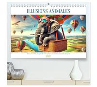 Illusions Animaux - Amusez-vous au gré de ces scènes animaux rocambolesques (Calendrier mural haut de gamme 2027 DIN A2 vertical), CALVENDO calendrier mensuel