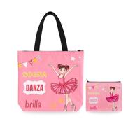 IllustrArte Coffret Danse : Sac 40x40 cm + Trousse 22x17 cm | Coffret danse assorti : sac zippé 40 x 40 cm et trousse imperméable 22 x 17 cm, idée cadeau danse.