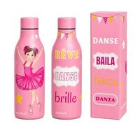 illustrArte Gourde Isotherme Ballet Marina Rêve Danse Brille 500 ml | Gourde isotherme ballet 500 ml en inox sans BPA ; cadeau pour la danse, le conservatoire et le cours.