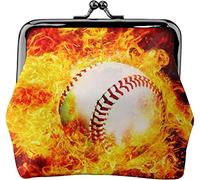Illustration 3D du Porte-Monnaie en Cuir pour Femmes de Baseball, Petite Pochette de Monnaie avec Fermoir à Fermeture à glissière Kiss-Lock Fermoir Boucle Portefeuille pour Cadeau Fille