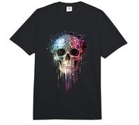 Illustration Abstraite de crâne dégoulinant | Explosion de Couleur rétro Comfort Colors Adult Heavyweight T-Shirt