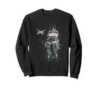 Illustration Abstraite de la Tour de contrôle du trafic aérien Sweatshirt