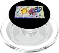 Illustration Abstraite géométrique Vintage Jaune Rouge Bleu PopSockets PopGrip pour MagSafe