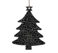 Illustration abstraite, science, chimie, impression 3D, ornements de Noël en bois, pendentifs, décorations d'arbre de Noël, anges, cloches