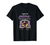 Illustration « Adulting is Hard Wine Humour Patience Delivery » T-Shirt