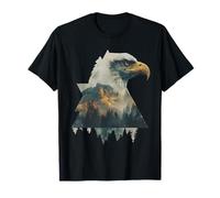 Illustration Aigle Animal Lover Art Graphique Forêt T-Shirt