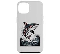 Illustration amérindienne Shark Haida Tlingit Coque pour iPhone 13