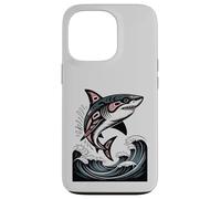 Illustration amérindienne Shark Haida Tlingit Coque pour iPhone 13 Pro