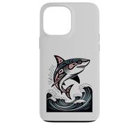 Illustration amérindienne Shark Haida Tlingit Coque pour iPhone 13 Pro Max