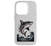 Illustration amérindienne Shark Haida Tlingit Coque pour iPhone 14 Pro