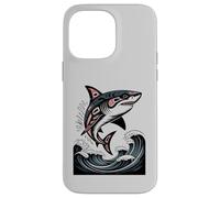 Illustration amérindienne Shark Haida Tlingit Coque pour iPhone 14 Pro Max