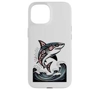 Illustration amérindienne Shark Haida Tlingit Coque pour iPhone 15