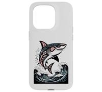 Illustration amérindienne Shark Haida Tlingit Coque pour iPhone 15 Pro