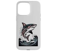 Illustration amérindienne Shark Haida Tlingit Coque pour iPhone 15 Pro Max