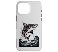Illustration amérindienne Shark Haida Tlingit Coque pour iPhone 16 Pro Max