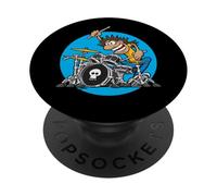 Illustration Amusante de Batteur Sauvage sur Batterie PopSockets PopGrip Adhésif