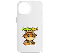 Illustration Amusante de la Vie Rurale de Chaton Paysan Coque pour iPhone 14