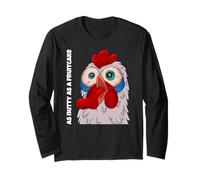 Illustration Amusante de Poulet As Nutty As A Fruitcake Manche Longue