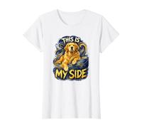 Illustration Amusante de Territoire de Chien pour Les propriétaires d'animaux T-Shirt Graphique avec Valeur, Femme, Blanc, S
