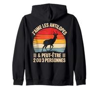 Illustration Antilope Homme Femme Ado J'aime Les Antilopes Sweat à Capuche