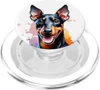 Illustration Aquarelle de Chien Manchester Terrier Standard PopSockets PopGrip pour MagSafe