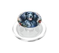 Illustration Aquarelle de Chien Picardie Bleu de Noël PopSockets PopGrip pour MagSafe