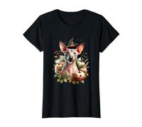 Illustration Aquarelle de Chien Terrier américain sans Poils d'halloween T-Shirt Graphique avec Valeur