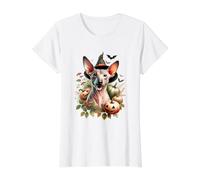 Illustration Aquarelle de Chien Terrier américain sans Poils d'halloween T-Shirt Graphique avec Valeur