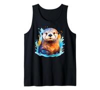 Illustration Aquarelle Loutre Mignonne Débardeur