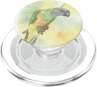 Illustration Aquarelle Perroquet du Sénégal PopSockets PopGrip pour MagSafe