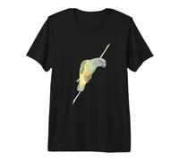 Illustration Aquarelle Perroquet du Sénégal T-Shirt Haut de Gamme