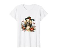 Illustration Aquarelle pour Chien de lévrier Afghan Halloween T-Shirt Graphique avec Valeur