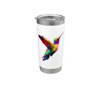 Illustration Art Colibri Gobelet isotherme en acier inoxydable double paroi