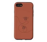 Illustration Artistique de Ligne de Paire d'abeilles Coque pour iPhone SE (2020) / 7/8