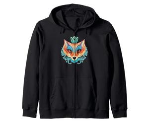 Illustration Artistique Fox King Sweat à Capuche