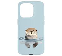 Illustration Artistique Mignonne de Loutre de mer Aquatique Coque pour iPhone 15 Pro