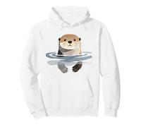 Illustration Artistique Mignonne de Loutre de mer Aquatique Sweat à Capuche