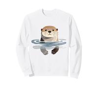 Illustration Artistique Mignonne de Loutre de mer Aquatique Sweatshirt