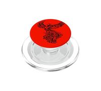 Illustration Artistique Phoenix Noir Rising from The Ashes PopSockets PopGrip pour MagSafe