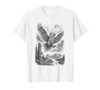 Illustration au Trait de Thunderbird Sacred Spirit Bird, légende indigène T-Shirt