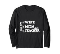 Illustration Best Wife, Mom & School Teacher Manche Longue