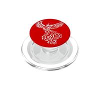 Illustration Blanche Phoenix Rising from The Ashes PopSockets PopGrip pour MagSafe