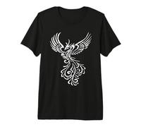 Illustration Blanche Phoenix Rising from The Ashes T-Shirt Haut de Gamme