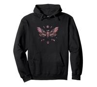 Illustration botanique céleste de Papillon de Mort Gothique Rose Sweat à Capuche