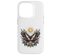 Illustration botanique du Soleil Papillon Mystique Coque pour iPhone 14 Pro